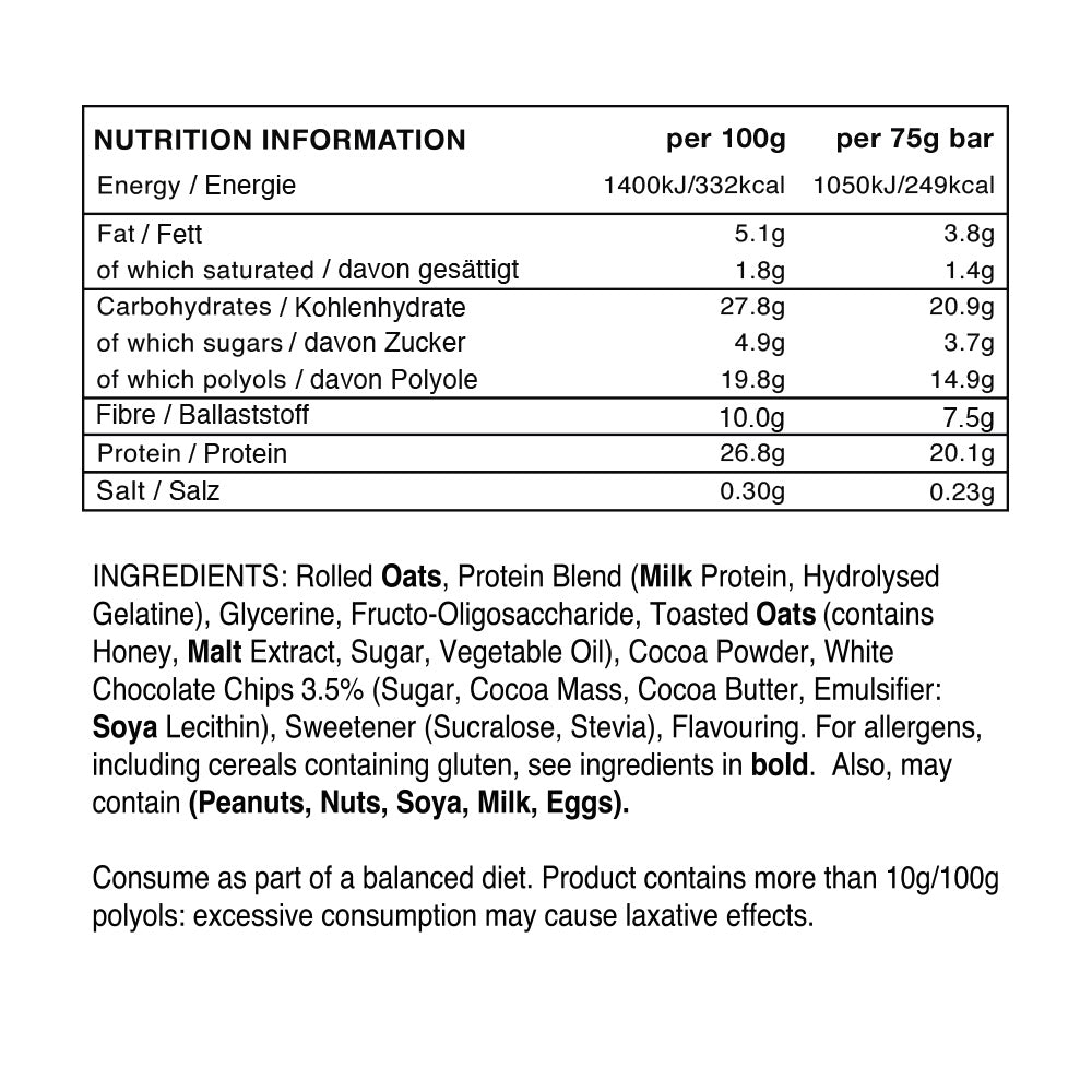 Warrior Raw Protein Flapjack Double Chocolate (12 x 75 g)