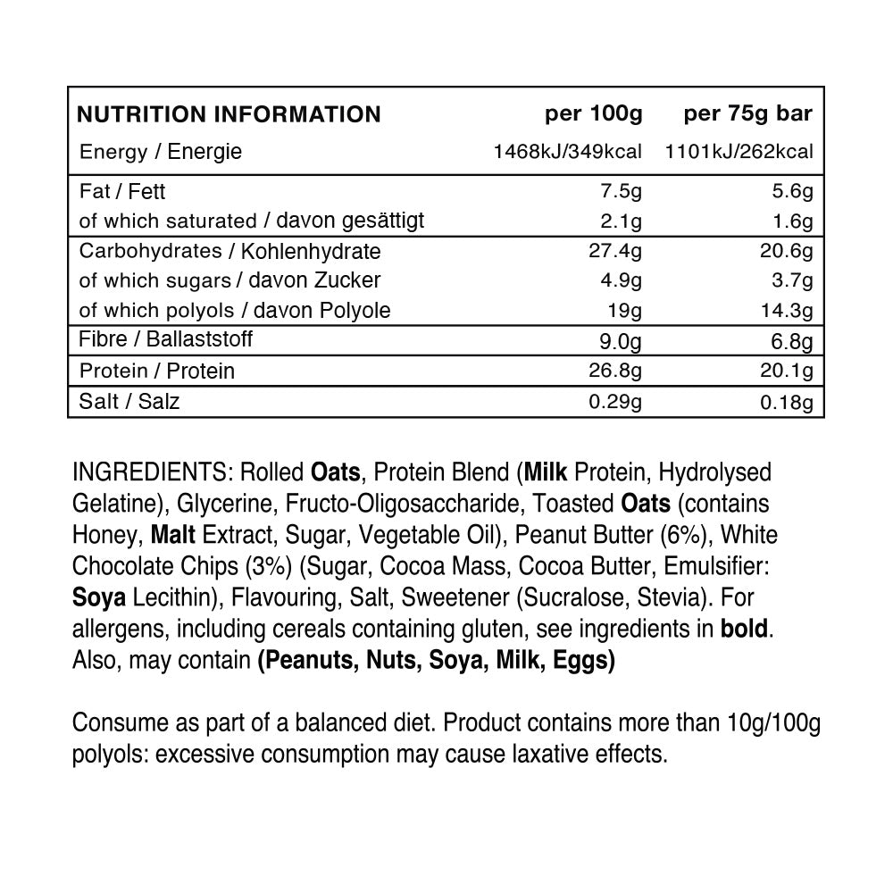 Warrior Raw Protein Flapjack Peanut Butter Cup (12 x 75 g)