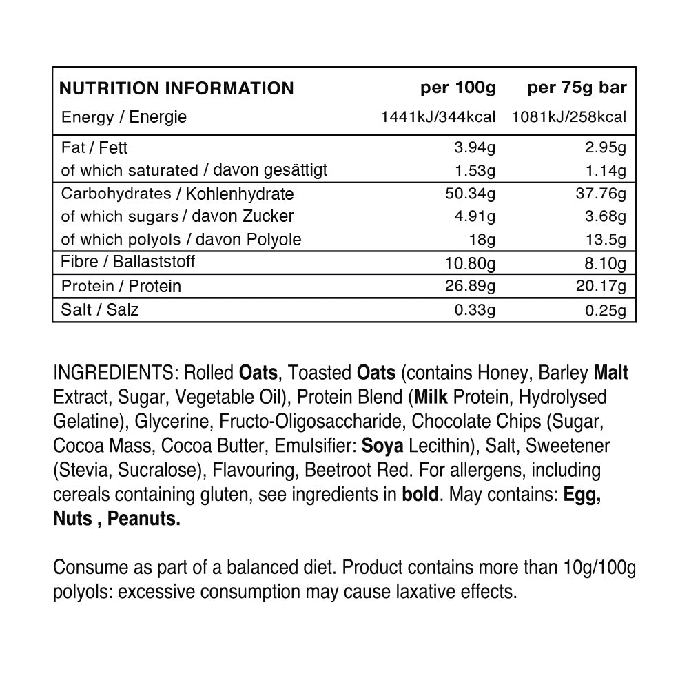 Warrior Raw Protein Flapjack Red Velvet Cake (12 x 75 g)