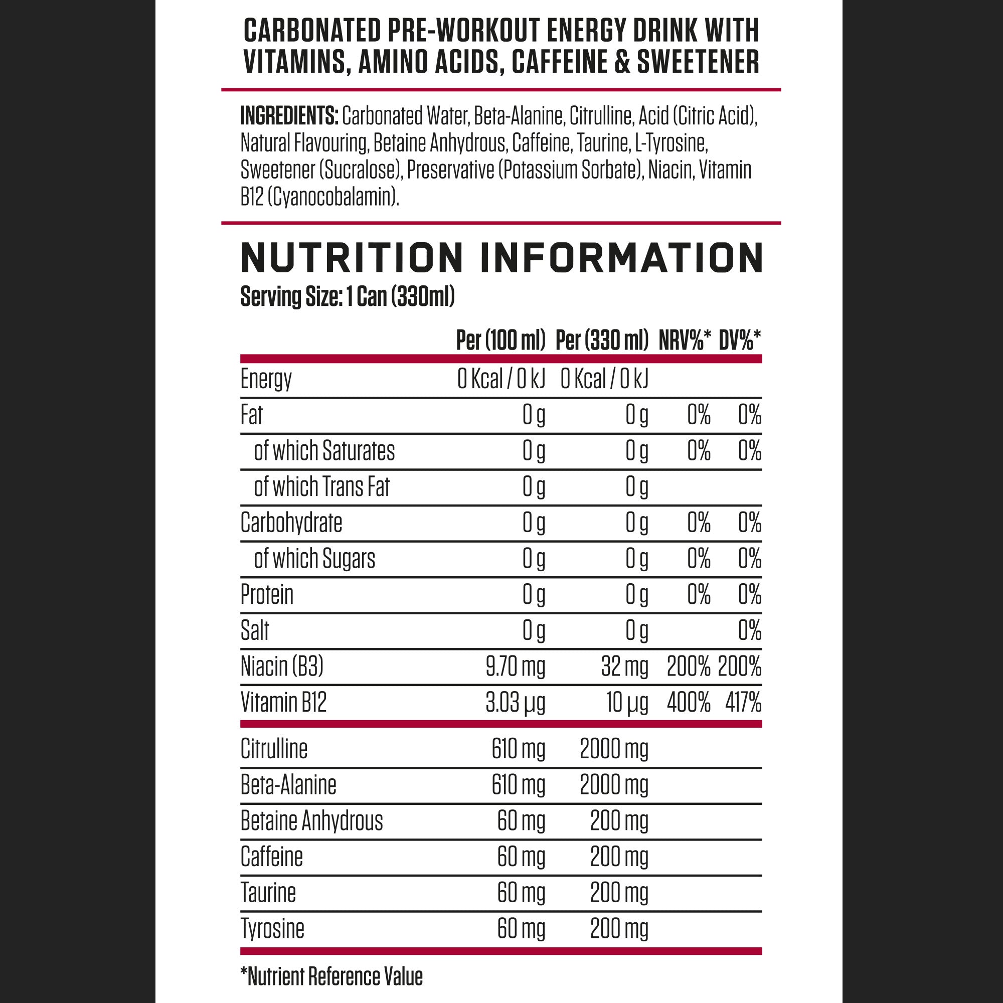 Applied Nutrition ABE Energy & Performance - 12 x 330 ml Statiegeld - Cherry Slushie
