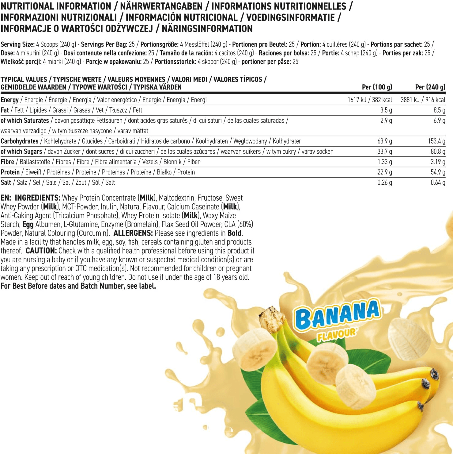 Applied Nutrition Critical Mass Original Banana (6000 g)