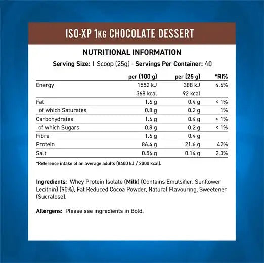 Applied Nutrition ISO-XP - 1000 g - Chocolate Dessert