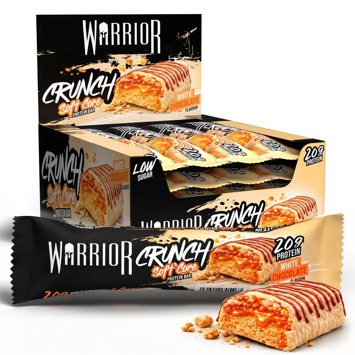 Warrior Crunch Soft Core White Chocolate (12 x 64 g)