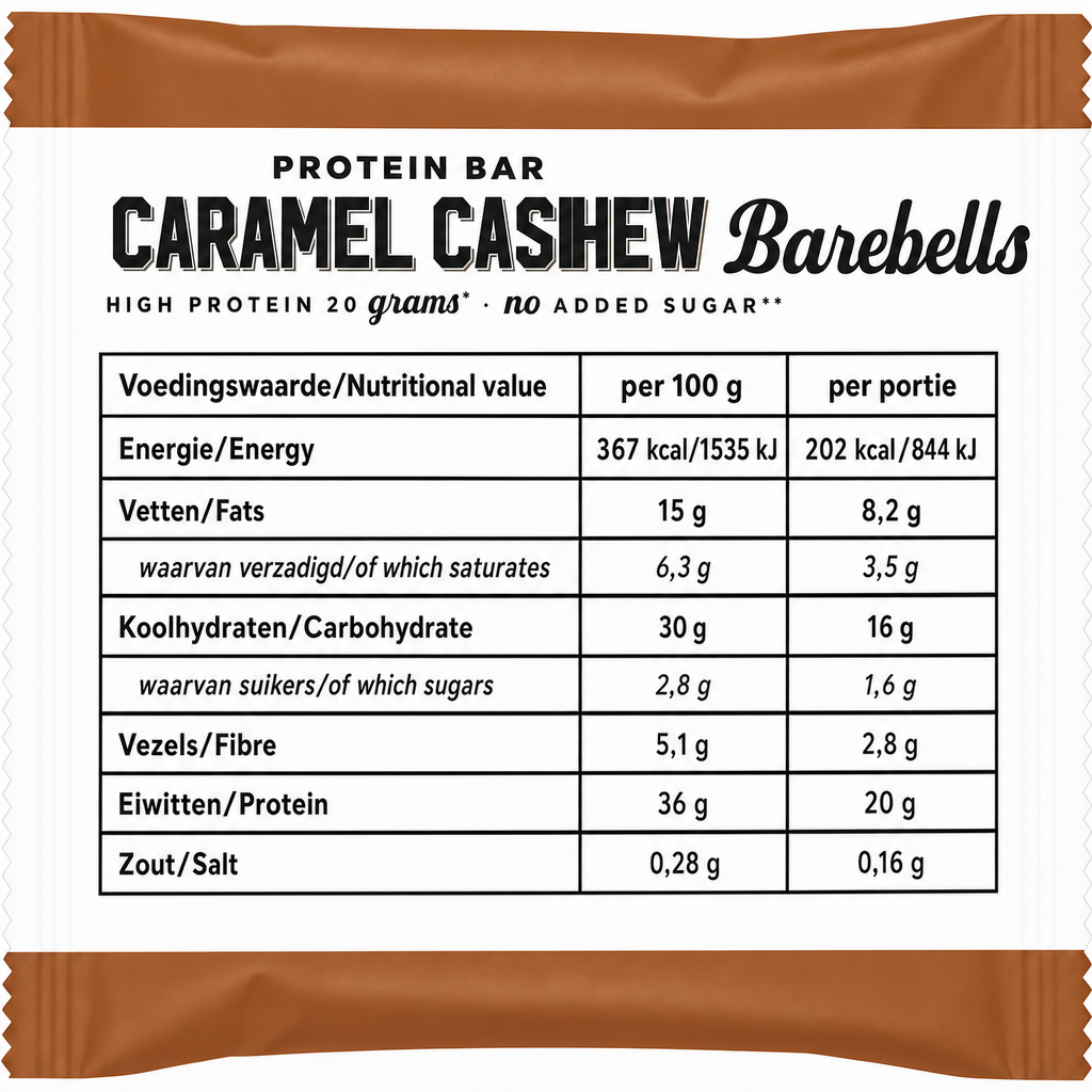 Barebells Protein Bar Caramel & Cashew (1 x 55 g)