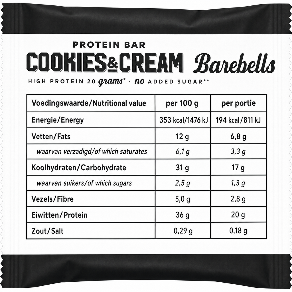 Barebells Protein Bar Cookies & Cream (1 x 55 g)