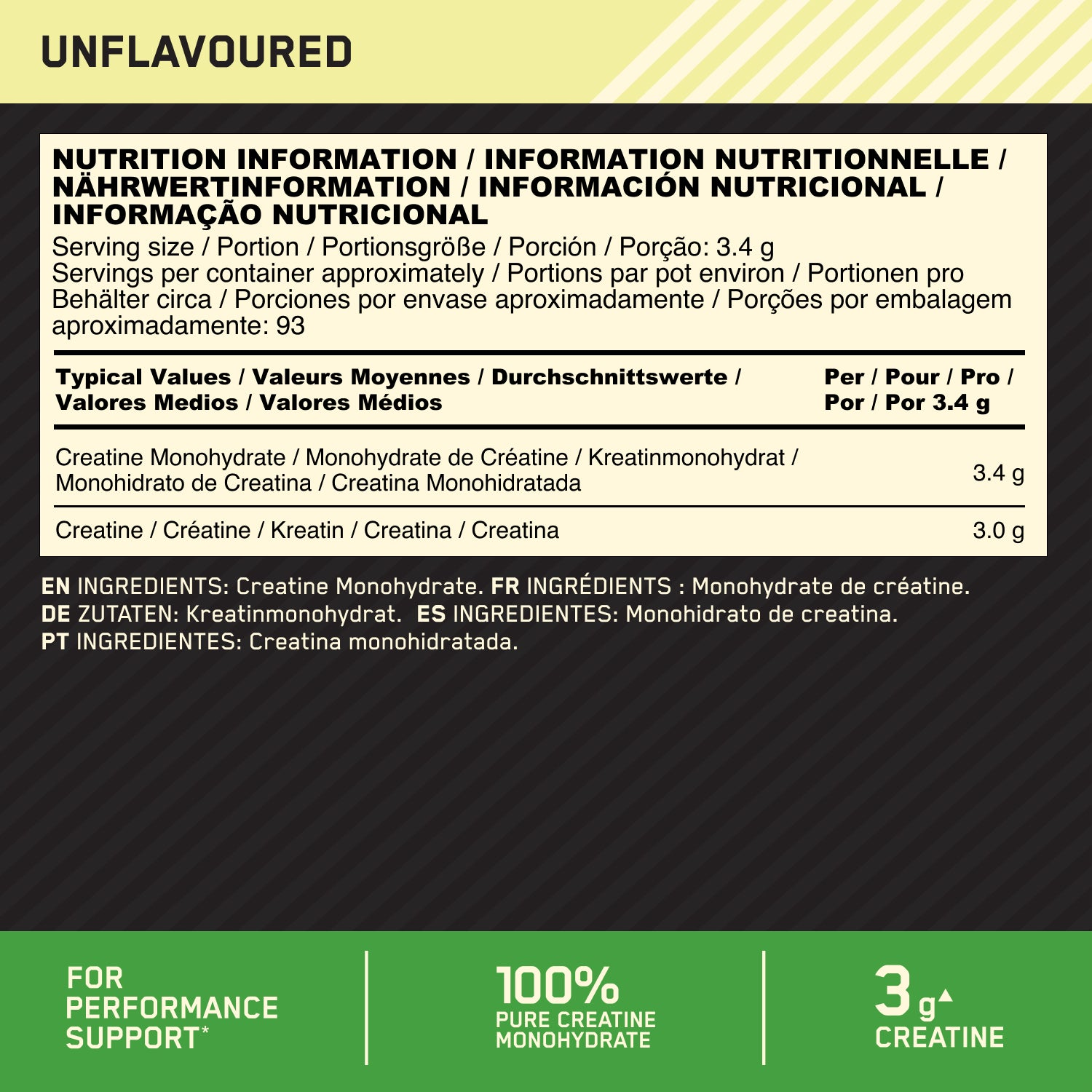 Optimum Nutrition Micronised Creatine Powder (317 g)