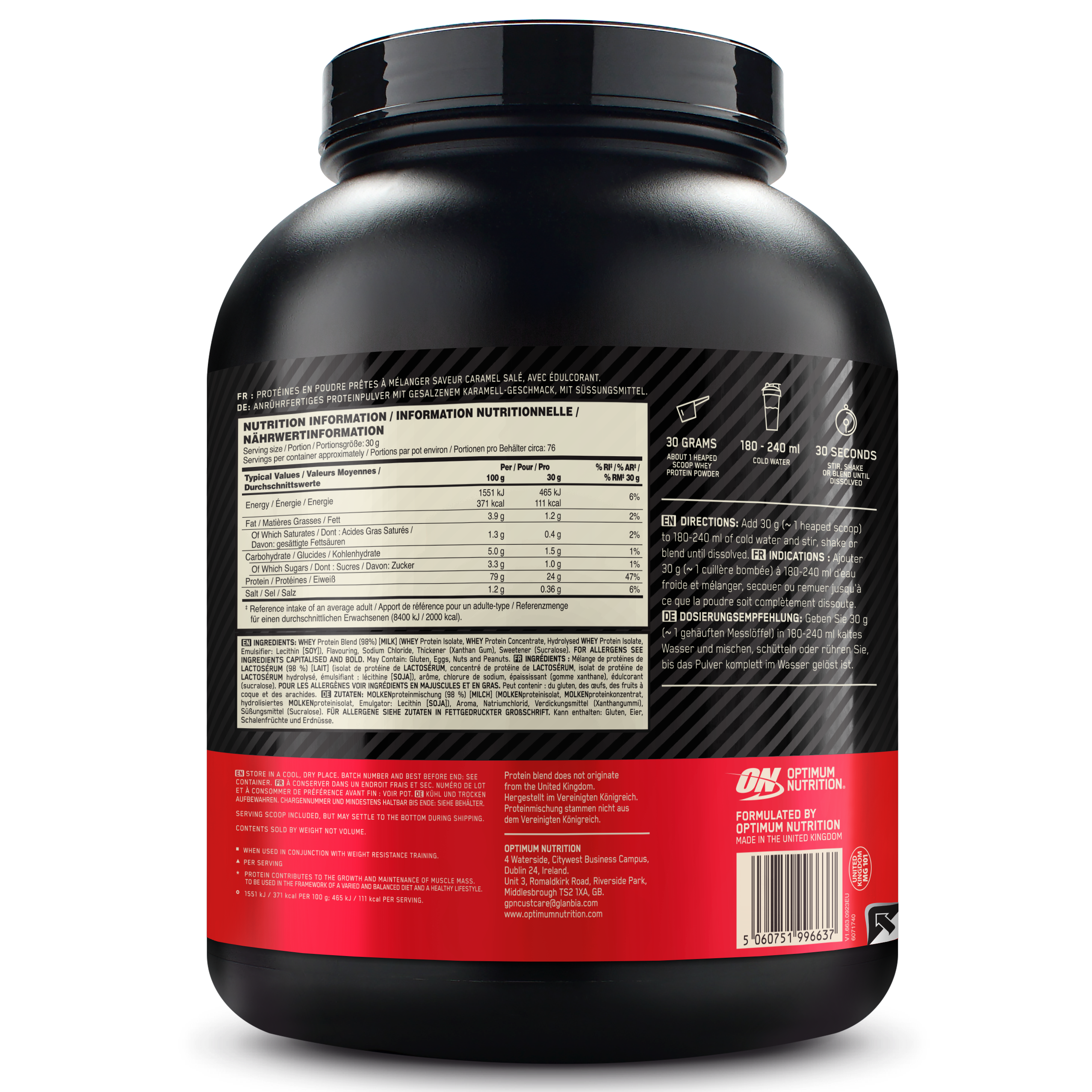 Optimum Nutrition Gold Standard 100% Whey - 2270 g - Salted Caramel