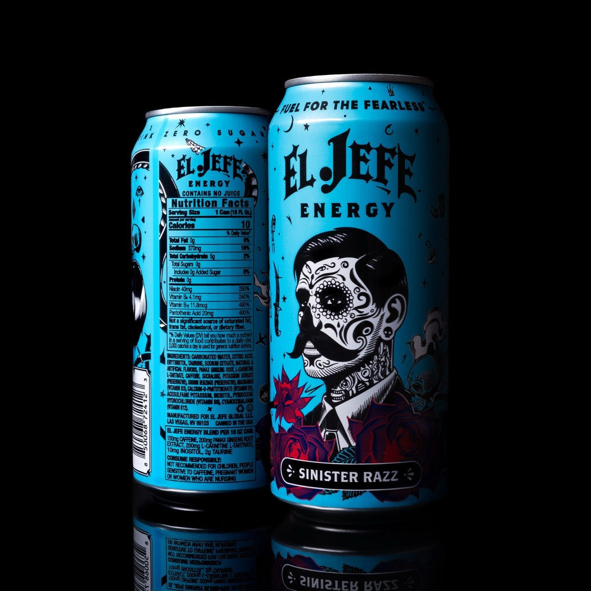 El Jefe Energy Sinister Razz 12 x 473 ml