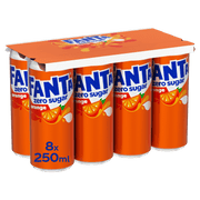 Fanta Orange Zero Sugar - 24 x 250 ml