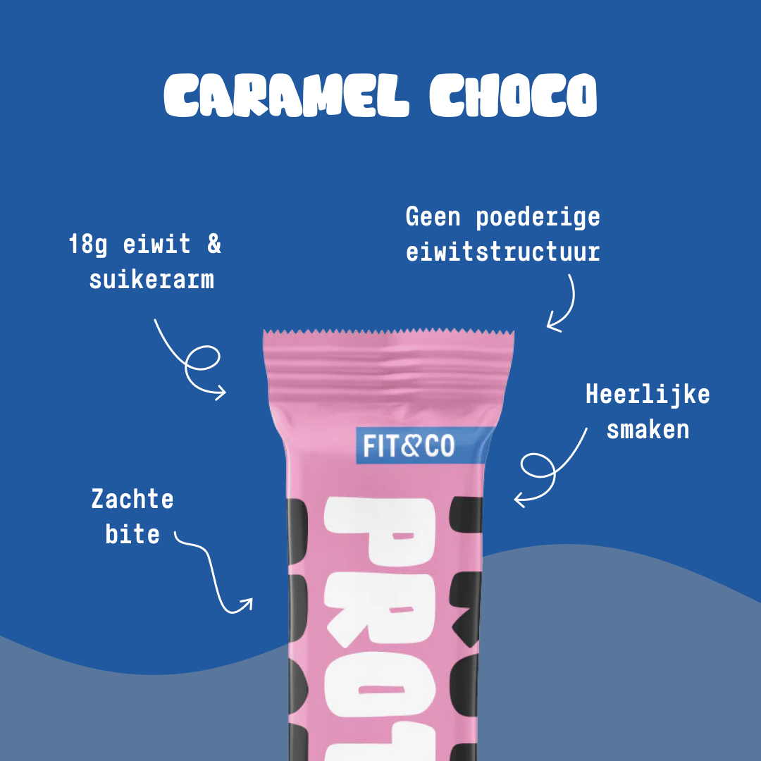 Fit & Co Protein Soft Bar Caramel Chocolate (10 x 55 g)