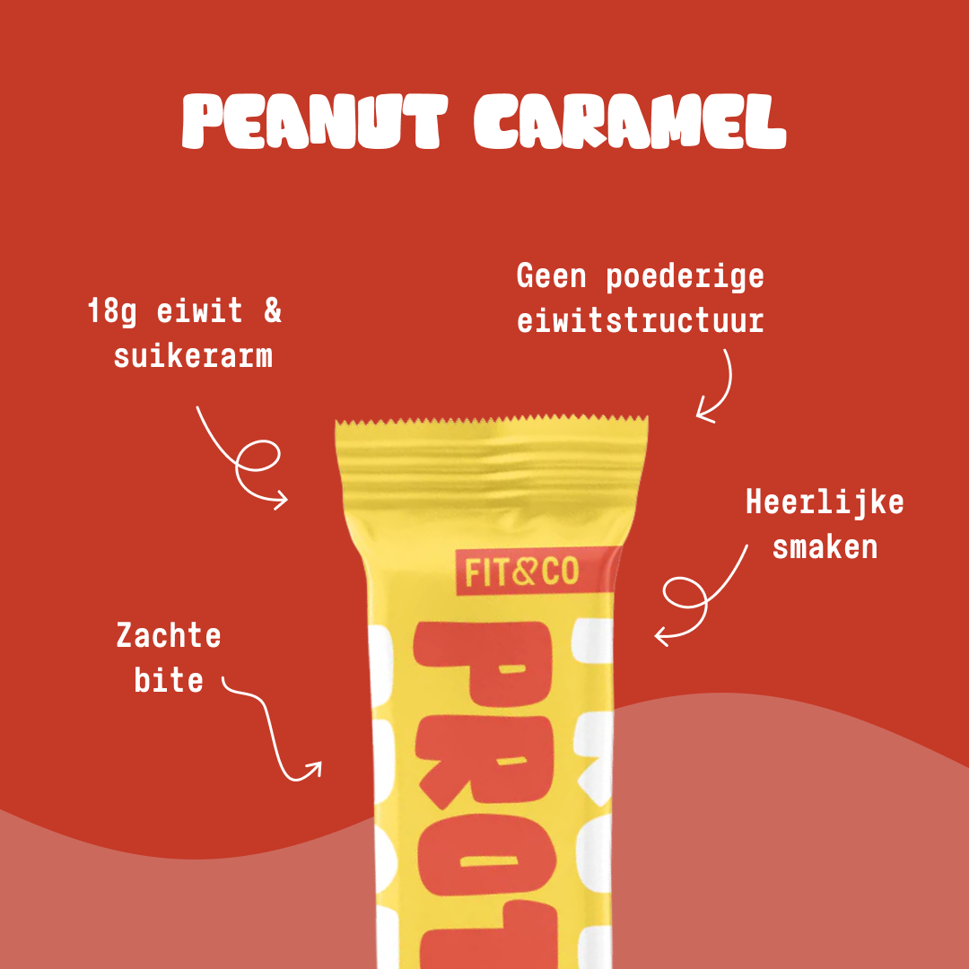 Fit & Co Protein Soft Bar Peanut Caramel (10 x 55 g)