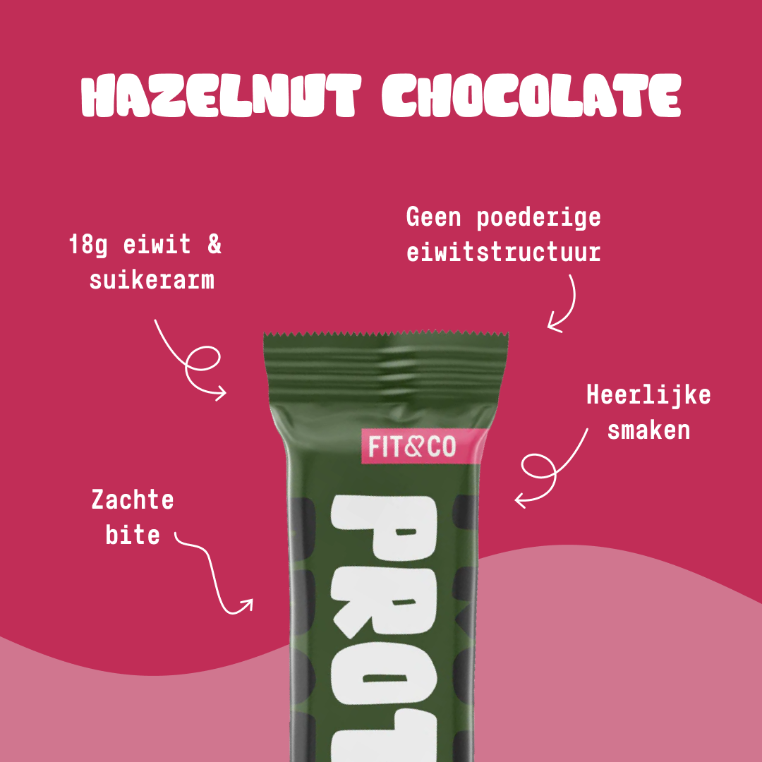 Fit & Co Protein Crunch Bar Hazelnut Chocolate (10 x 55 g)