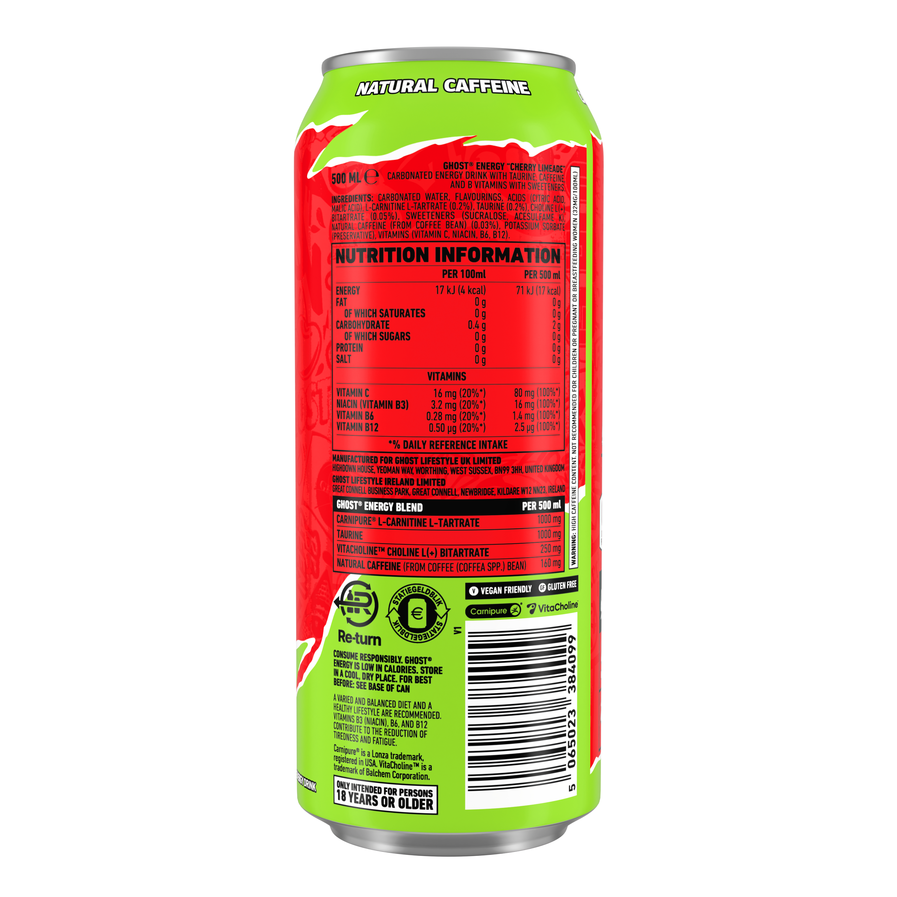 Ghost Energy - 12 x 500 ml - Cherry Limeade