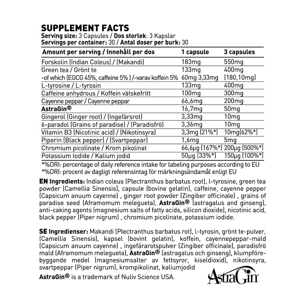 Swedish Supplements Hellfire (90 caps)