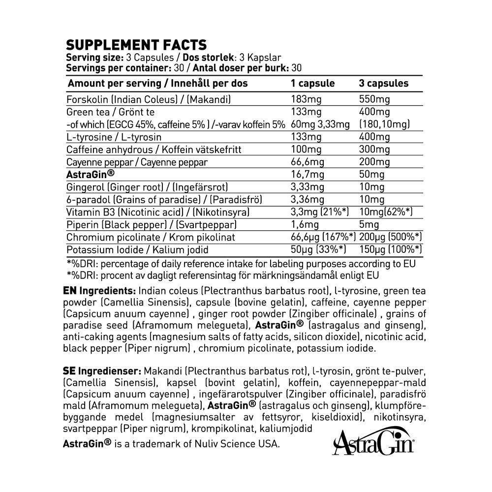 Swedish Supplements Hellfire (90 caps)