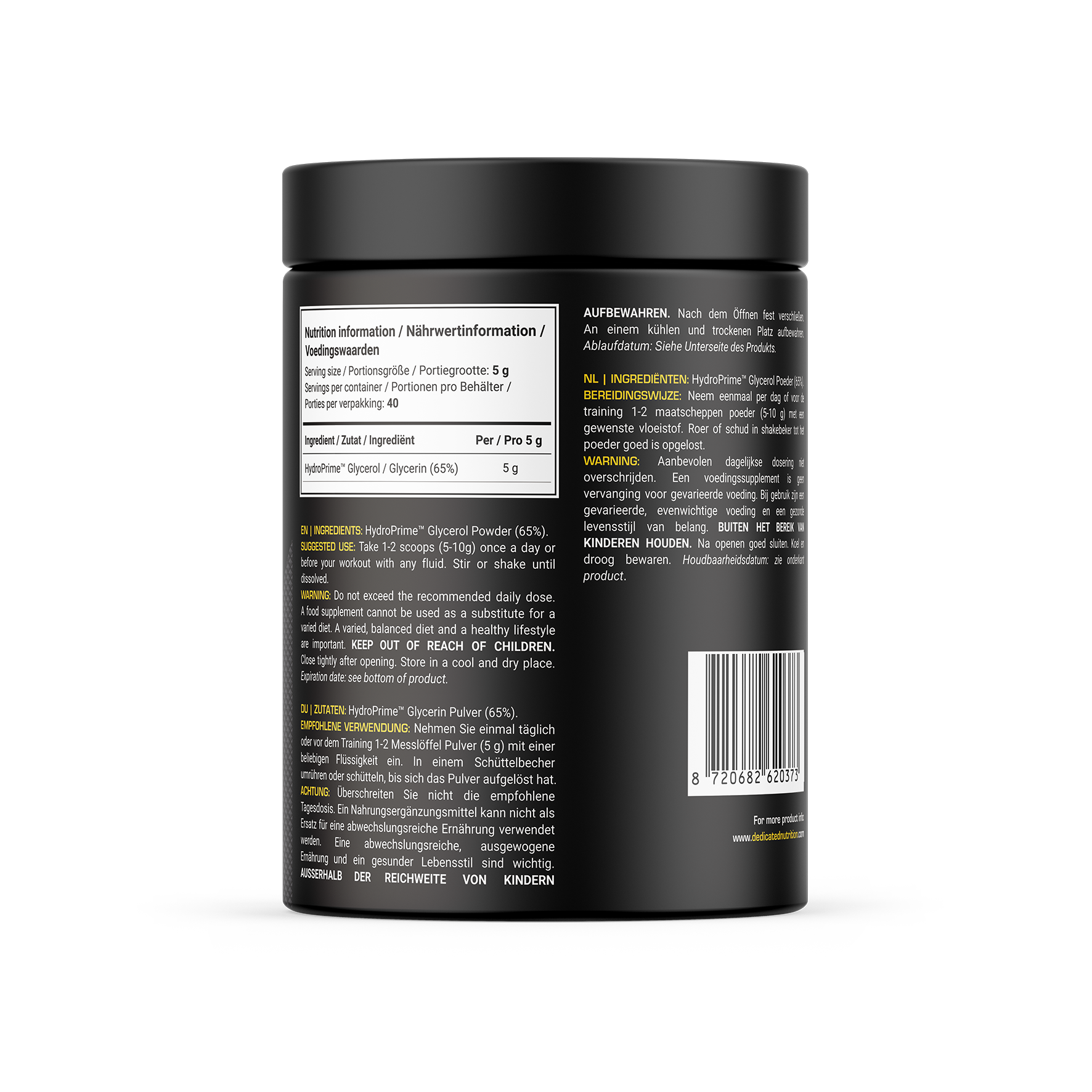 Dedicated Nutrition HydroPrime Glycerol (200 g)