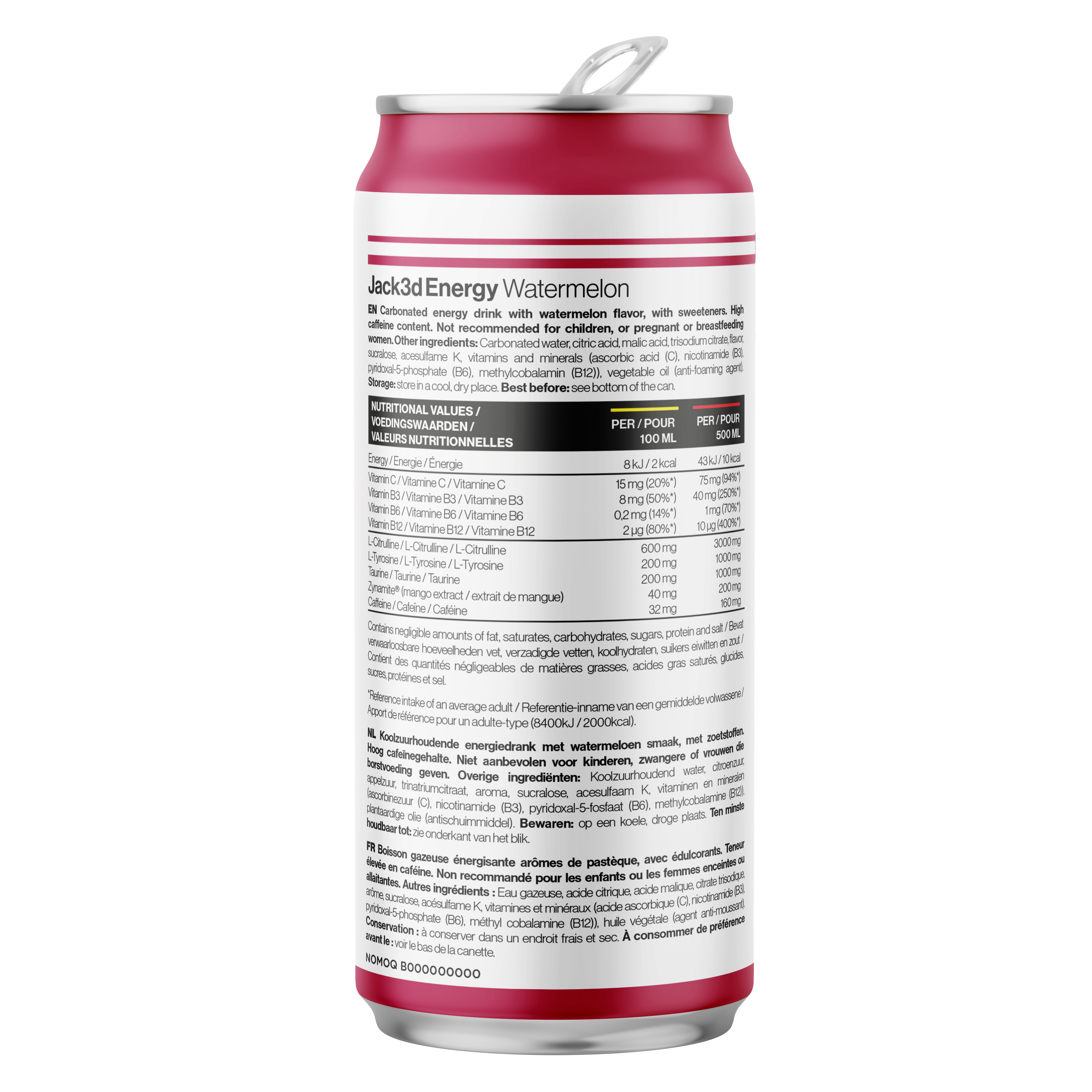 Jack3d Energy - 1 x 500 ml - Watermelon