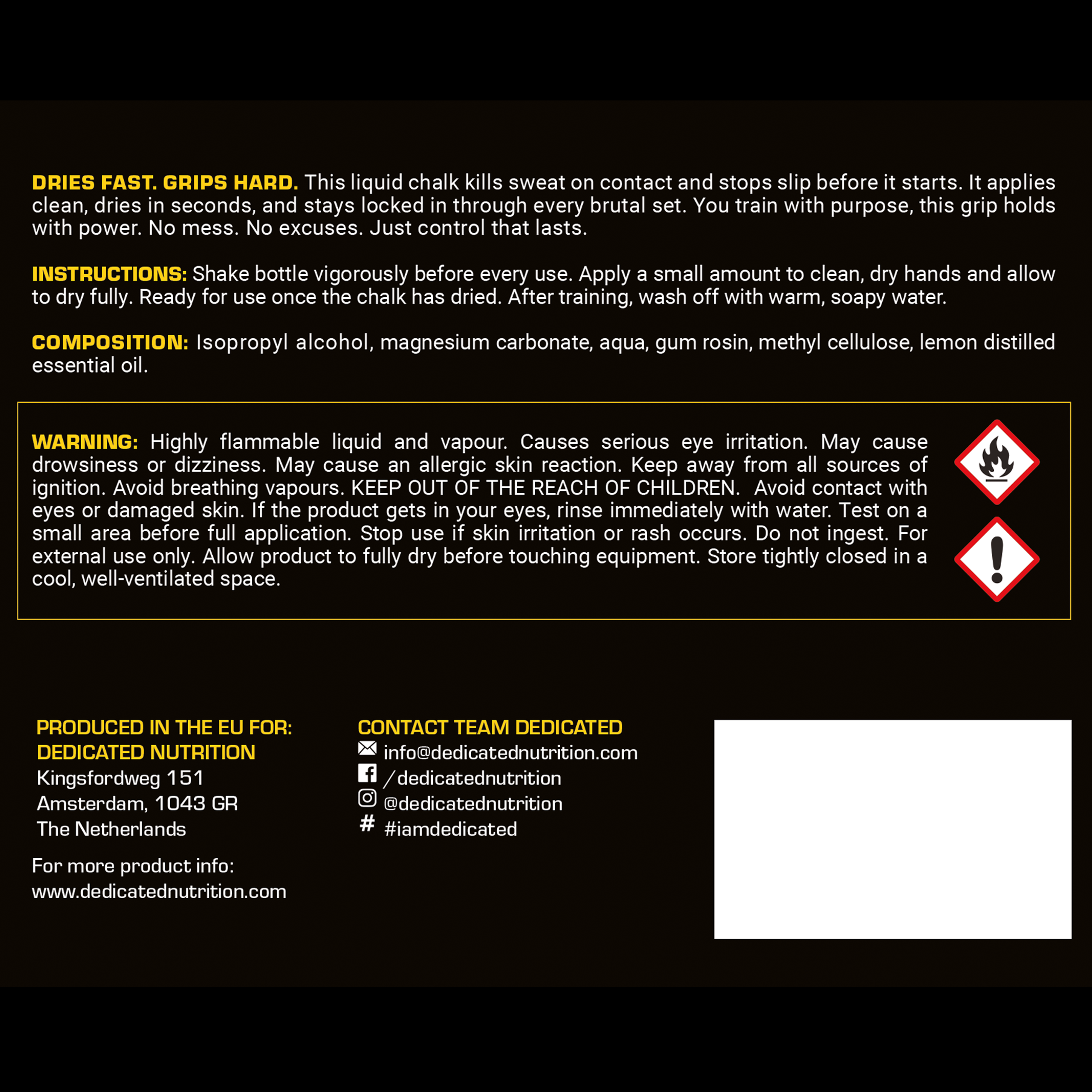 Dedicated Liquid Chalk - 250 ML