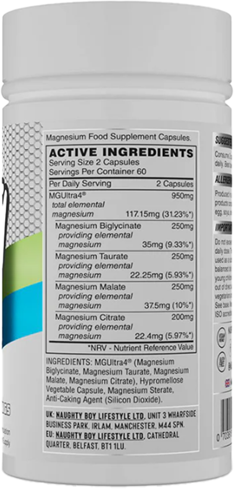 Naughty Boy MGUltra4 Magnesium Complex (120 caps)