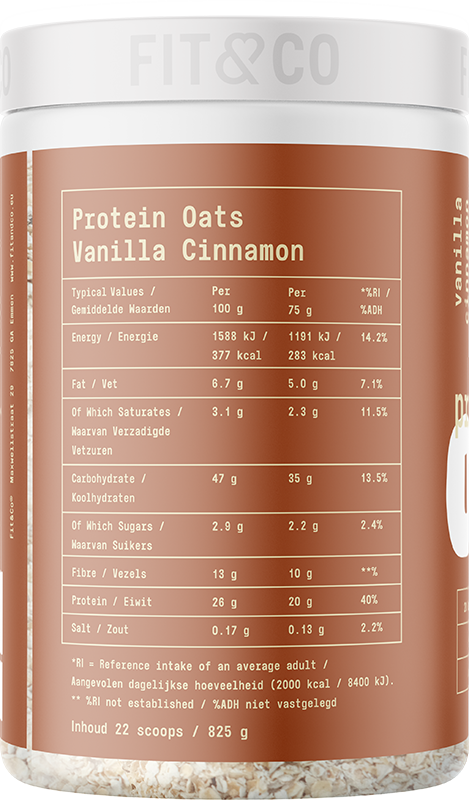 Fit & Co Protein Oats Vanilla Cinnamon