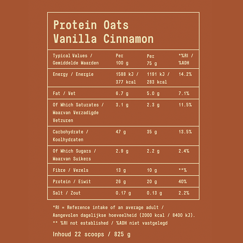 Fit & Co Protein Oats Vanilla Cinnamon