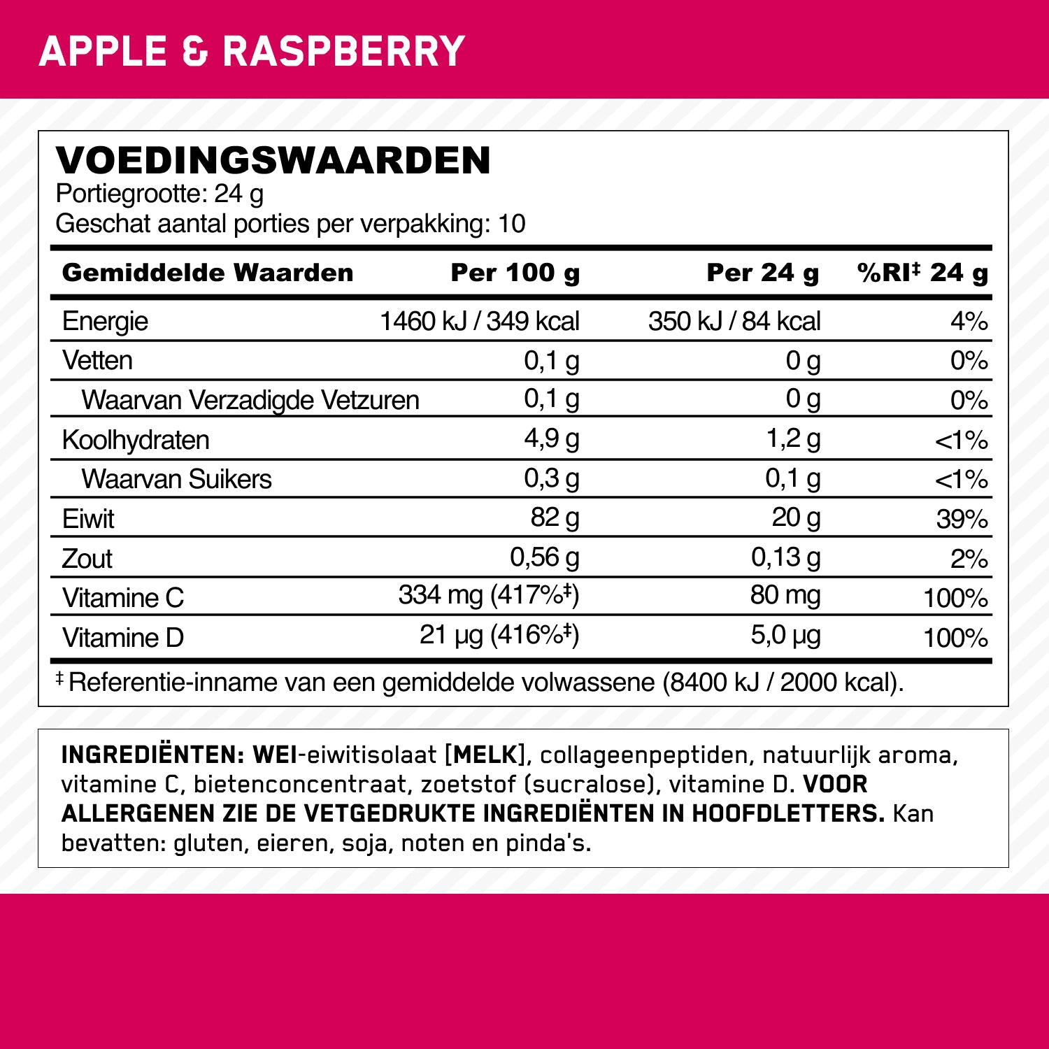 Optimum Nutrition Gold Standard Clear Whey + Collagen Apple & Raspberry (240 g)