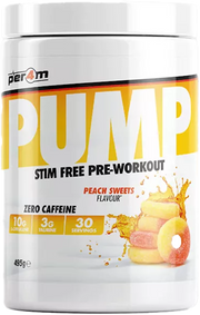 Per4m Pump Pre- Workout – 495 g - Peach Sweets