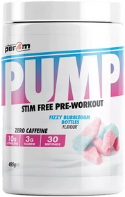 Per4m Pump Pre- Workout – 495 g - Fizzy Bubblegum Bottles