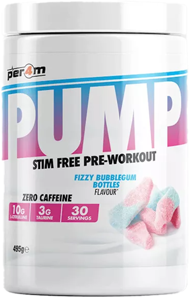 Per4m Pump Pre- Workout – 495 g - Fizzy Bubblegum Bottles