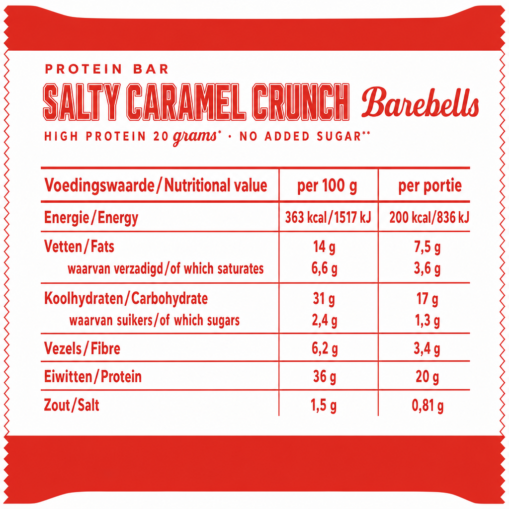 Barebells Protein Bar Salty Caramel Crunch (12 x 55 g)