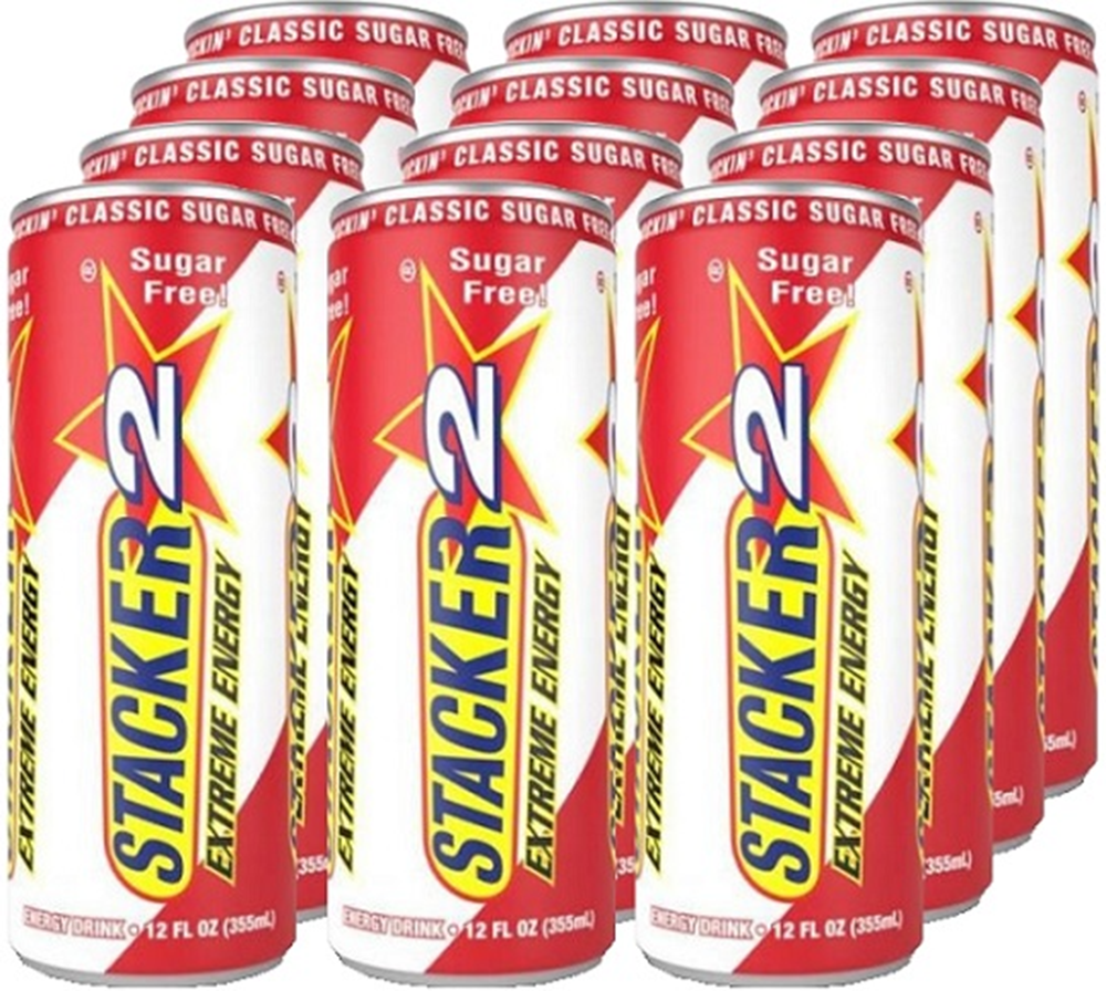 Stacker2 Extreme Energy Drink Sugar Free Kickin Classic (12 x 355 ml)