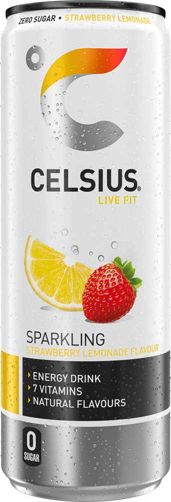 Celsius Sparkling Energy Drink Strawberry Lemonade blikjes