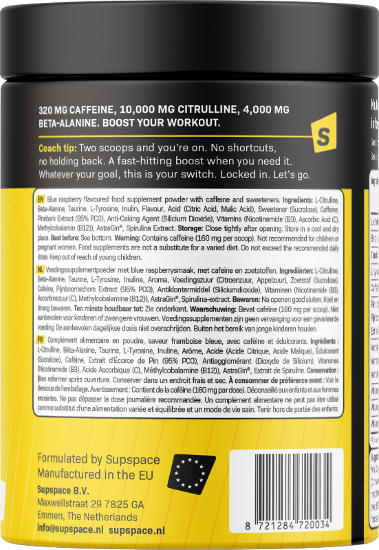 Supspace Lift-off Pre-workout Blue Raspberry (345 g)