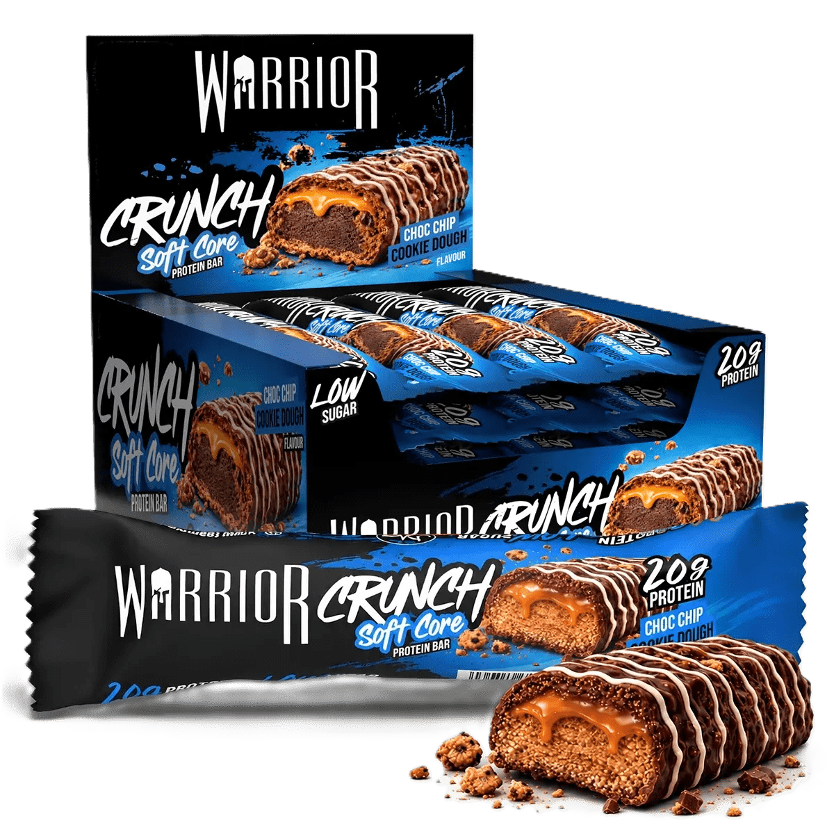 Warrior Crunch Bar Chocolate Chip Cookie Dough (12 x 64 g)