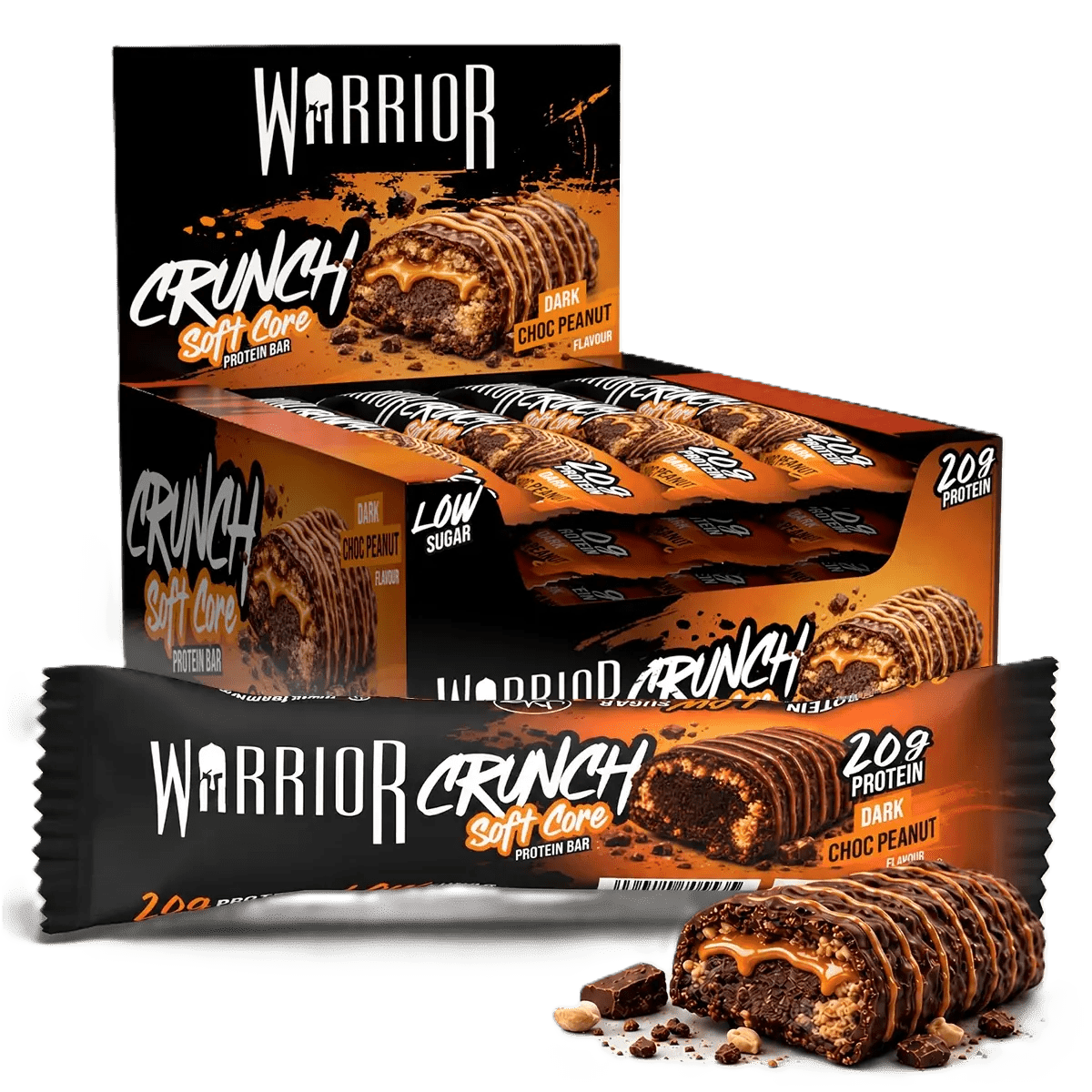 Warrior Crunch Bar Dark Chocolate Peanut Butter (12 x 64 g)