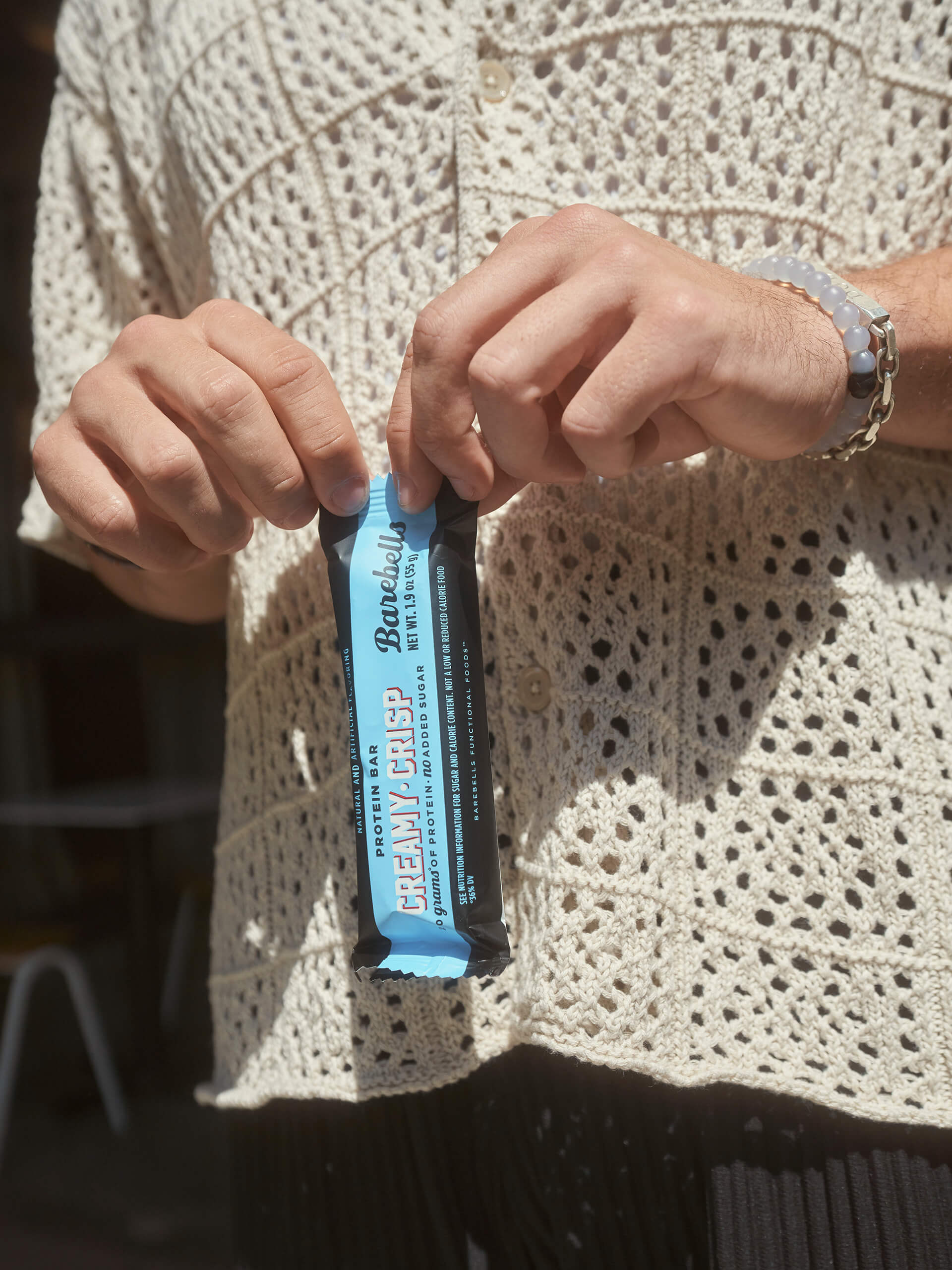 Barebells Protein Bar Creamy Crisp eiwitreep - sfeerfoto