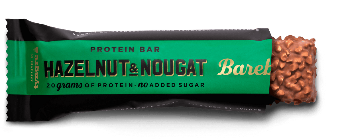 Barebells Protein Bar Hazelnut & Nougat eiwitreep - verpakking voorzijde
