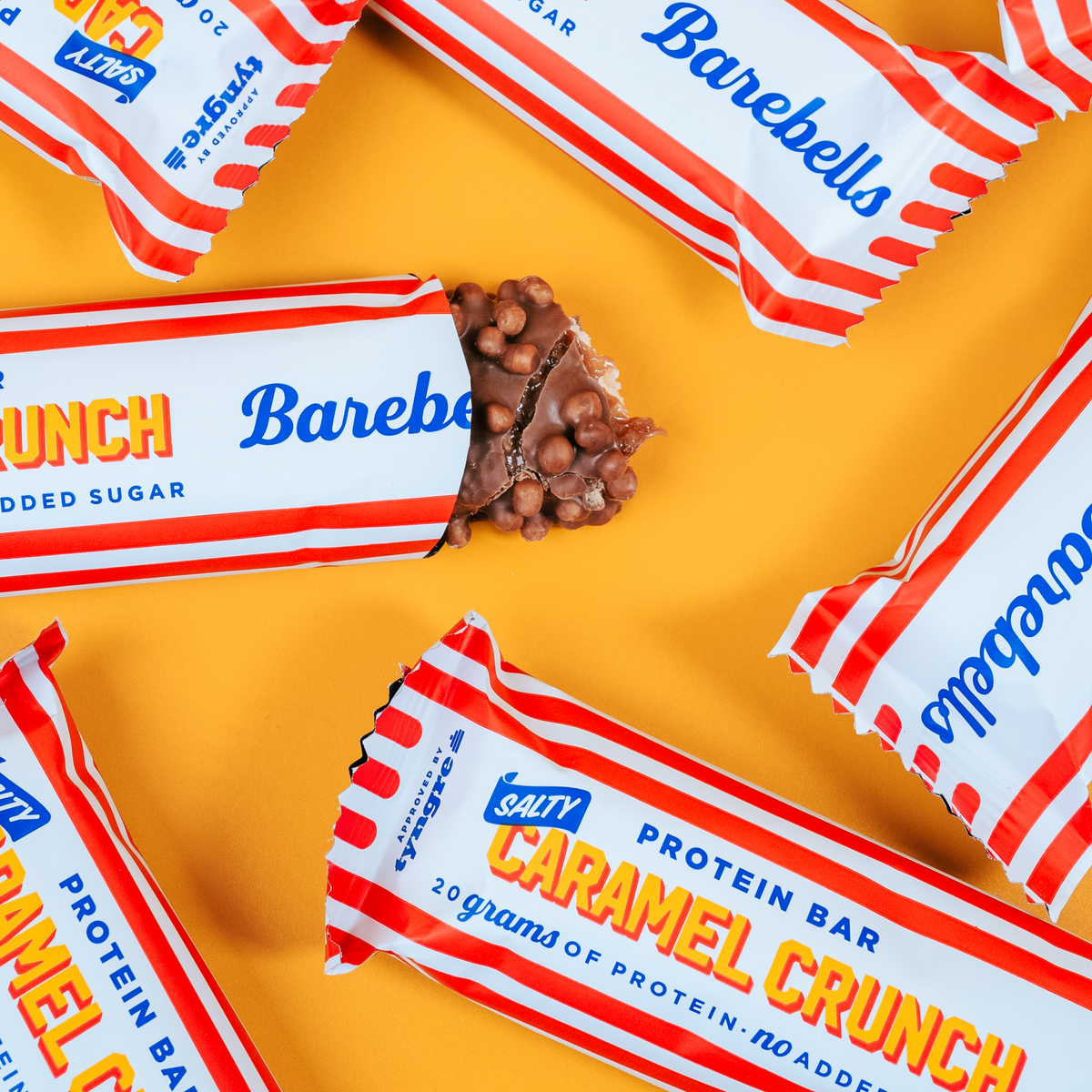 Barebells Protein Bar Salty Caramel Crunch eiwitreep - sfeerfoto