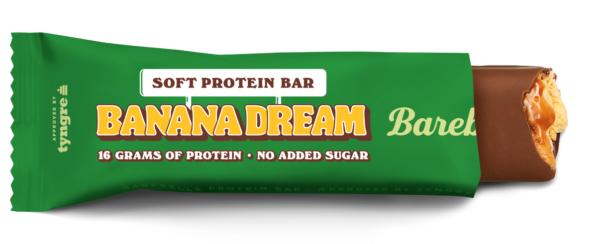 Barebells Soft Protein Bar Banana Dream eiwitreep - verpakking voorzijde