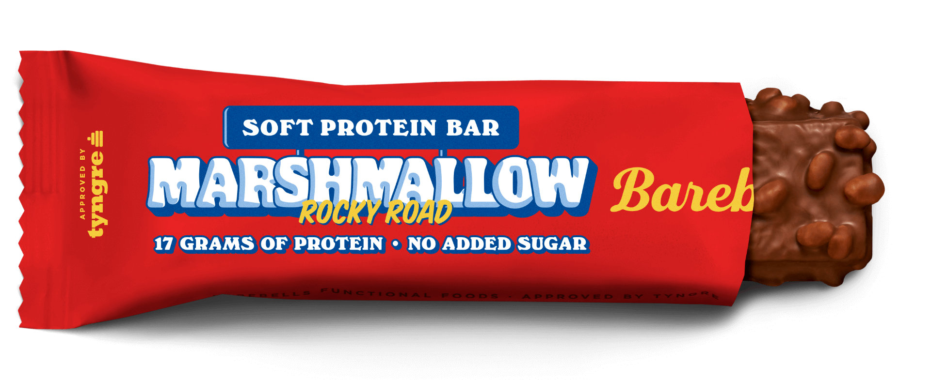 Barebells Soft Protein Bar Marshmallow Rocky Road eiwitreep - verpakking voorzijde
