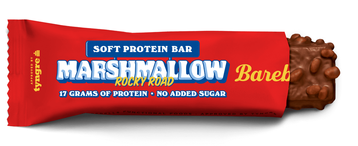 Barebells Soft Protein Bar Marshmallow Rocky Road eiwitreep - verpakking voorzijde