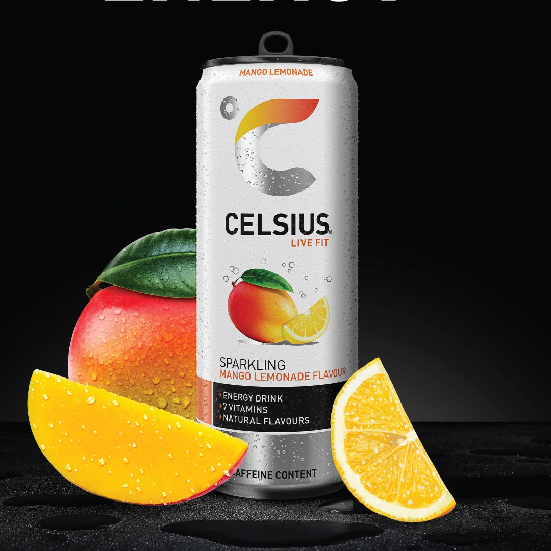 Celsius Sparkling Energy Drink Mango Lemonade – sfeerfoto
