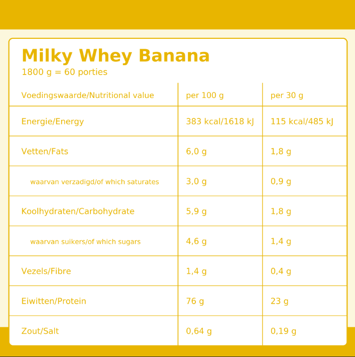 Supspace Milky Whey Protein Banana (1800 g)