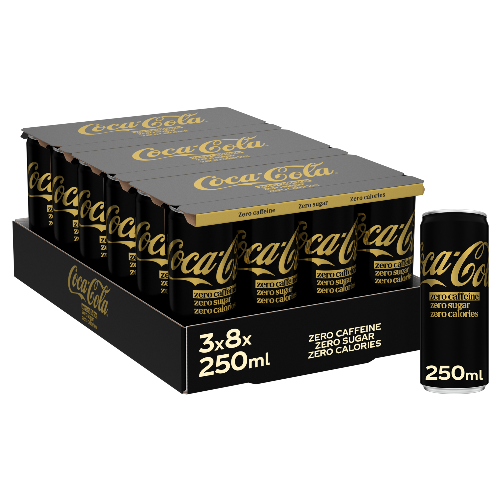 Coca Cola Zero Sugar Zero Caffeine - 24 x 250 ml
