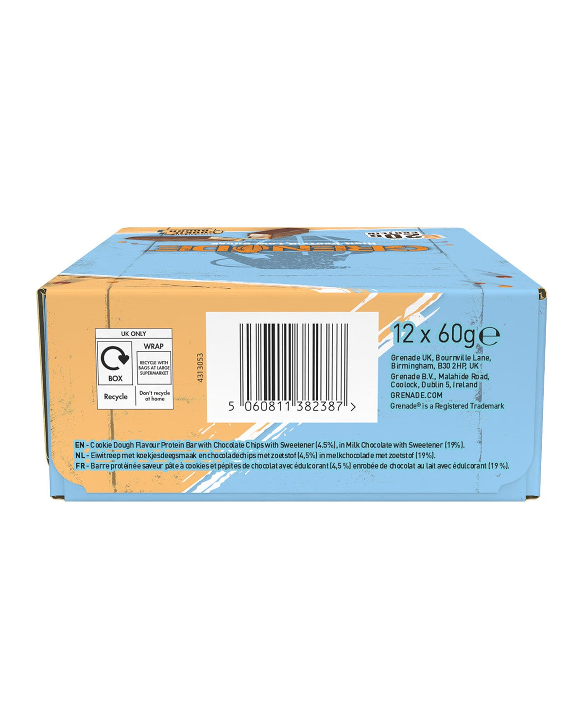 Grenade Protein Bar Chocolate Chip Cookie Dough eiwitreep – multipack doos 12 stuks