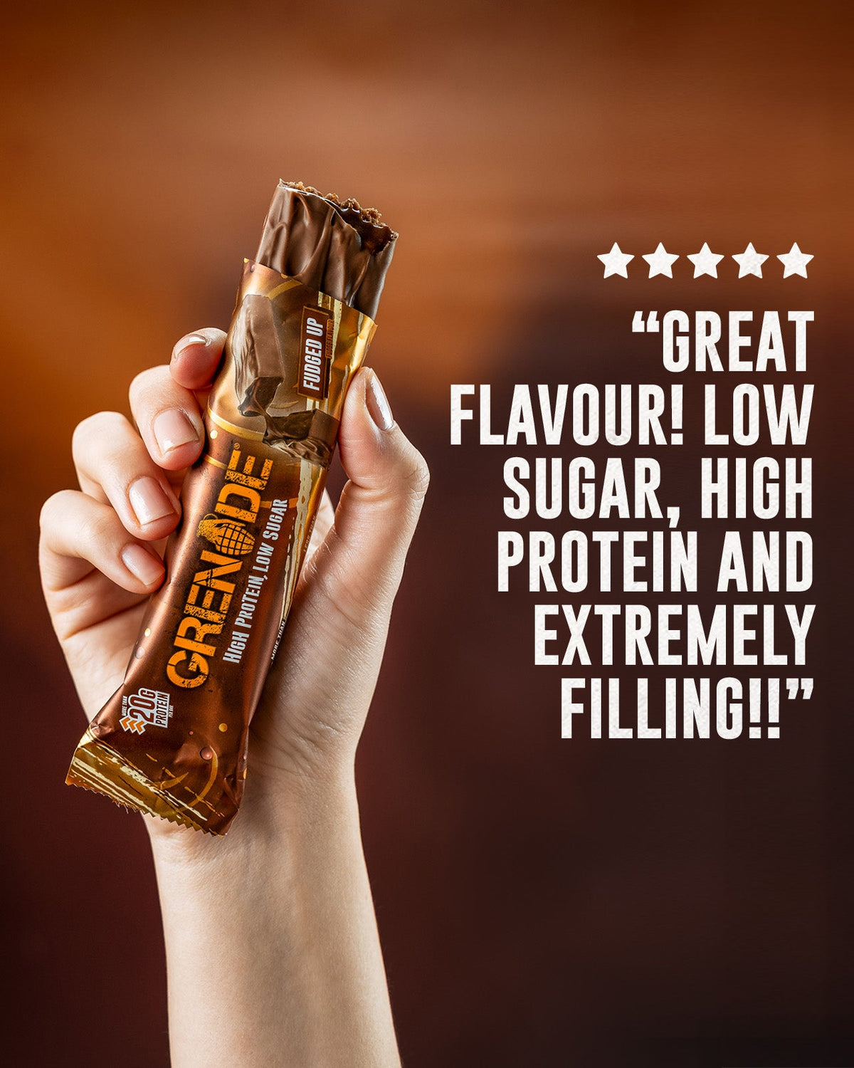 Grenade Protein Bar Fudged UP eiwitreep – sfeerfoto 5