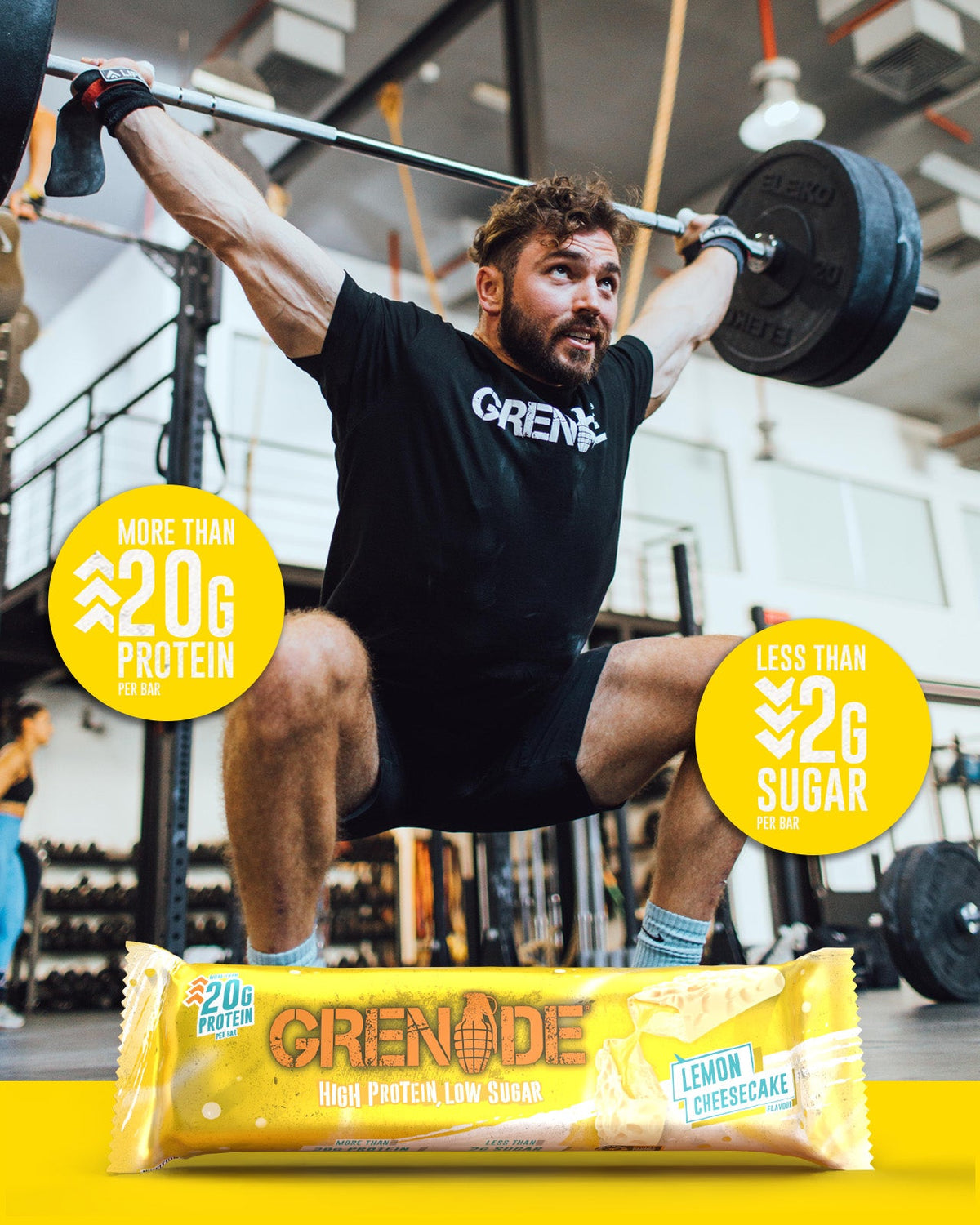Grenade Protein Bar Lemon Cheesecake eiwitreep – sfeerfoto 4