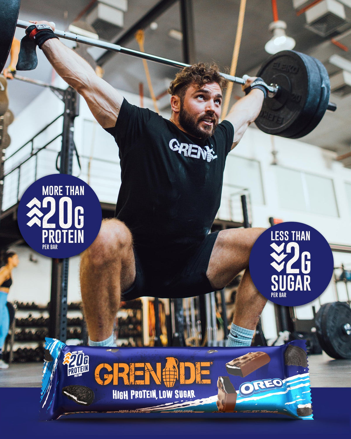 Grenade Protein Bar Oreo eiwitreep – sfeerfoto 4