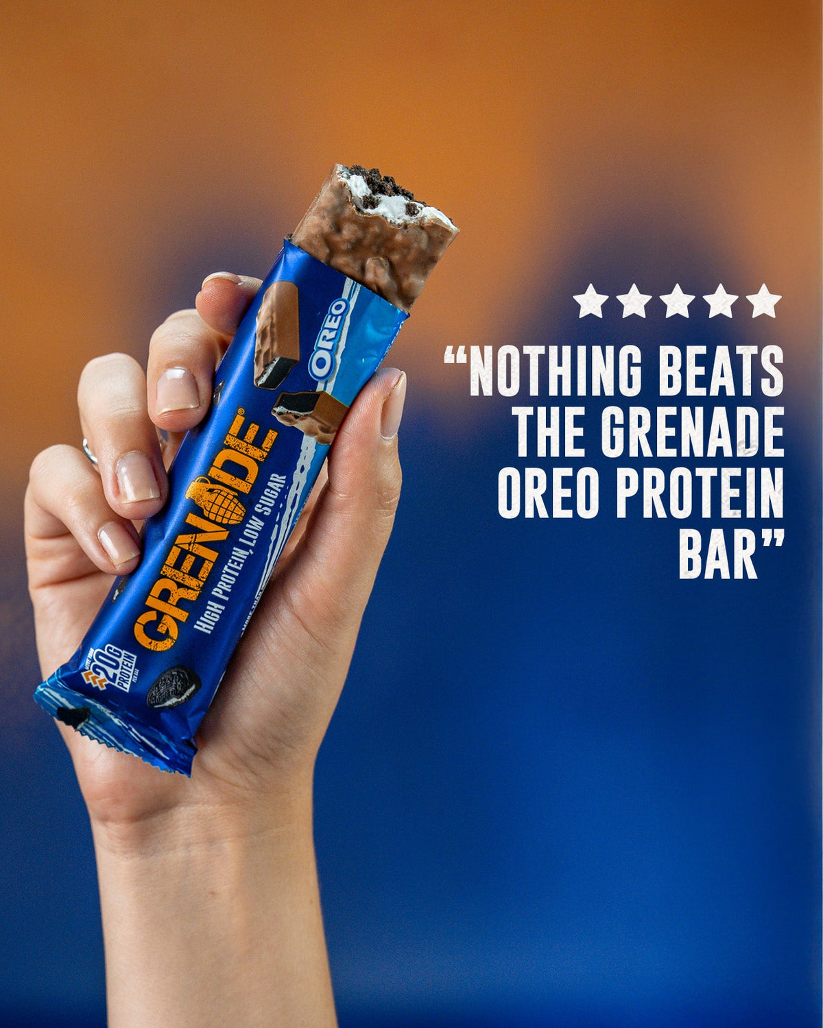Grenade Protein Bar Oreo eiwitreep – sfeerfoto 5