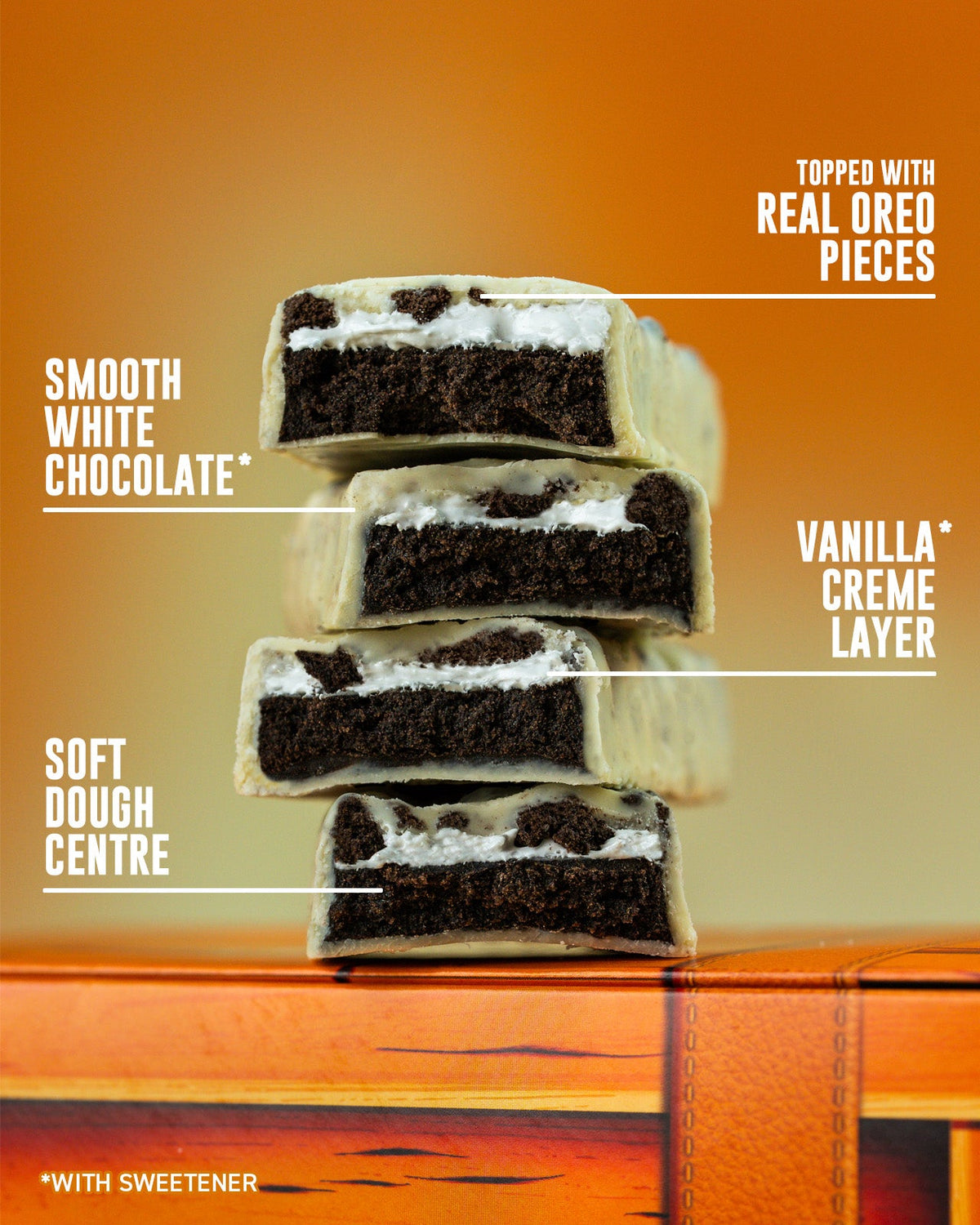 Grenade Protein Bar Oreo White eiwitreep – doorsnede met kenmerken